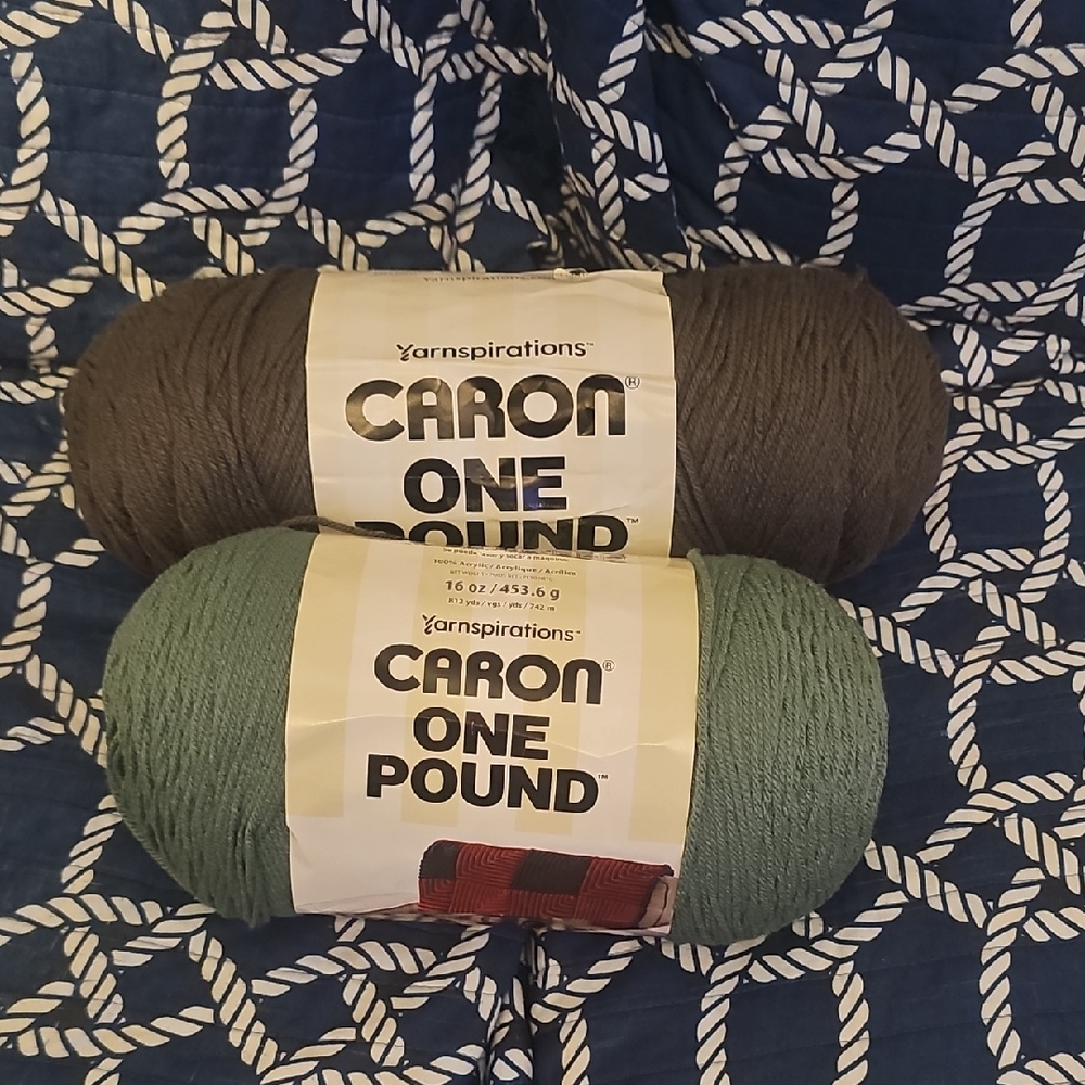 Caron One Pound Yarn Bundle - Brown and Green